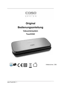 Notice CASO TOUCHVAC Vacuum packaging machines