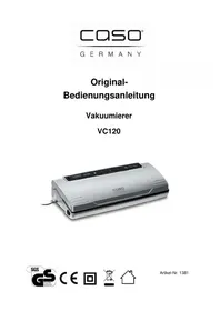 Notice CASO VC120 Vacuum packaging machines