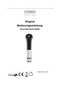 Notice CASO SV200 Appareil de cuisson
