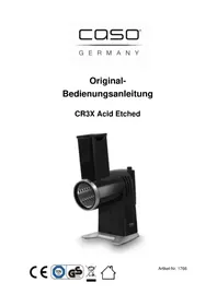 Notice CASO CR3X ACID ETCHED Robot da cucina