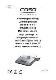 Notice CASO C5 Bilance da cucina