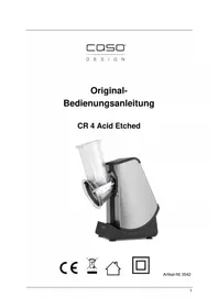 Notice CASO CR4 ACID ETCHED Robot da cucina