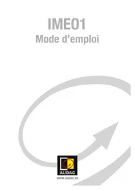 Notice Audac IMEO1 Barre de son