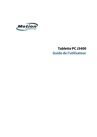 Notice Motion Computing J3400 Tablette