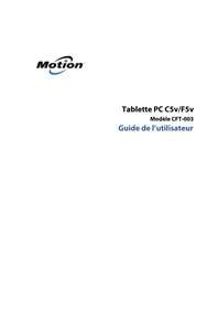 Notice Motion Computing F5V Tablette