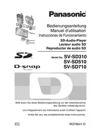 PANASONIC SVSD510 - Sistema de alta fidelidad
