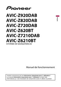 Notice PIONEER AVICZ820DABC Système de navigation GPS