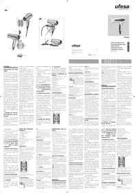 Notice UFESA SC8308 Sèche cheveux