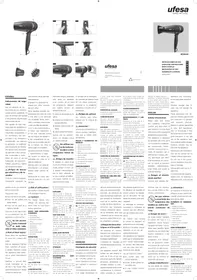 Notice UFESA SC8322 Sèche cheveux