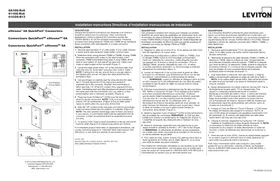 Notice Leviton 6110GRE6 Connecteur électrique