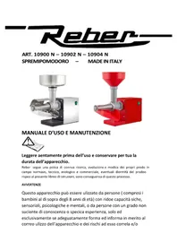 Notice Reber 10900 N Extracteur de jus