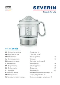 Notice SEVERIN CP 3535 Centrifugeuse