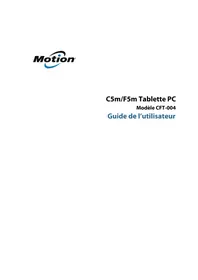 Notice Motion Computing F5M Tablette