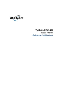 Notice Motion Computing CL910 Tablette