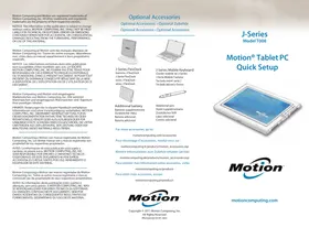 Notice Motion Computing T008 Tablette