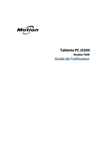 Notice Motion Computing J3500 Tablette