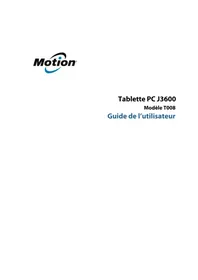 Notice Motion Computing J3600 Tablette