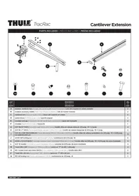 Notice THULE TRACRAC CANTILEVER EXTENSION Accessoire pour véhicule