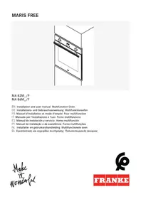 Notice FRANKE MA 82 M SRF Oven