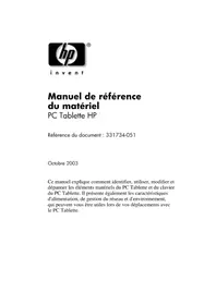 Notice HP COMPAQ TC1100 Tablette