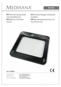 Notice MEDISANA PS 416 Balance