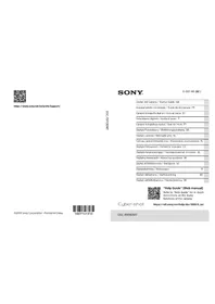 Notice SONY CYBERSHOT DSCRX100 VII Fotoaparát