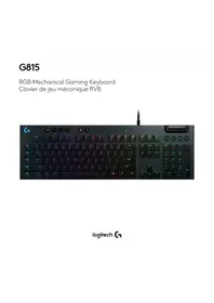 Notice LOGITECH G815 Clavier de jeu