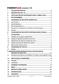 Notice PowerPlus POWESET2 Broyeur