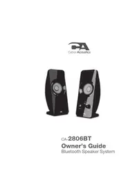 Notice Cyber Acoustics CA2806BT Haut-parleur