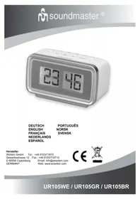 Notice Soundmaster UR105GR Radio reloj