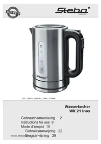 Notice STEBA WK 21 INOX Wasserkocher