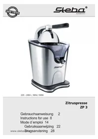 Notice STEBA ZP 3 Juicemaskine