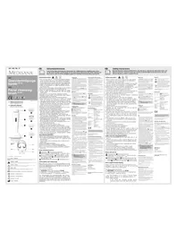 Notice MEDISANA FB 885 Nettoyage visage