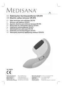 Notice MEDISANA CR 870 Suppression de callosités