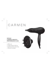Notice Carmen SMOOTH PERFORMANCE 2300 HD2365 Sèche cheveux