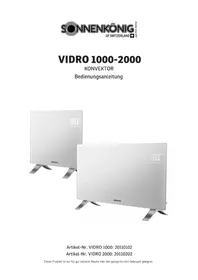 Notice Sonnenkönig VIDRO 2000 Heating