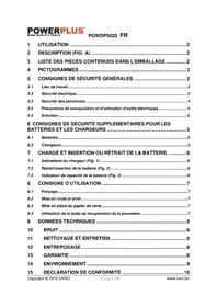 Notice PowerPlus POWDP5020 Ponceuse