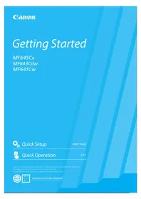 Notice CANON ISENSYS MF641CW Inprimagailu