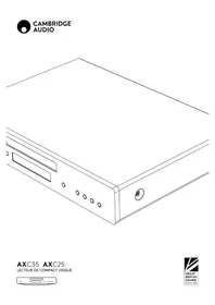 Notice CAMBRIDGE AXC25 Lecteur/enregistreur de cd