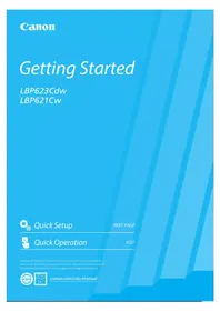 Notice CANON ISENSYS LBP621CW Inprimagailu