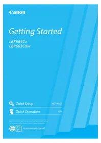 Notice CANON ISENSYS LBP663CDW Inprimagailu