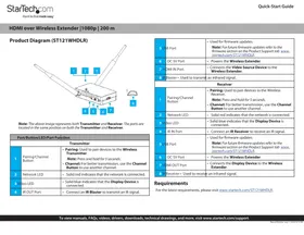 Notice StarTech.com ST121WHDLR Extension audio/video
