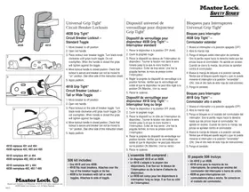 Notice Master Lock 491B Dispositif de sécurité électrique