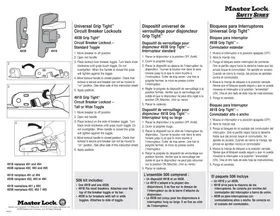 Notice Master Lock 493B Dispositif de sécurité électrique