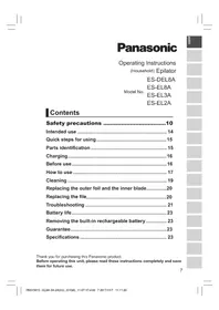 PANASONIC ESDEL8A - Epilateur
