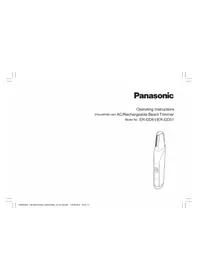 Notice PANASONIC ERGD51 Elektryczna kosiarka