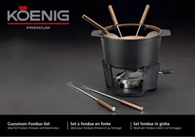 Notice KOENIG B02221 Appareil à fondue, raclette et wok