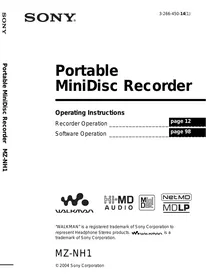 SONY MZ-NH1 - MiniDisc Player