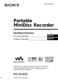 SONY MZ-NH600 - MiniDisc Player