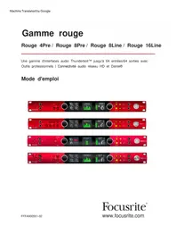 Notice FOCUSRITE RED 4PRE Interface audio